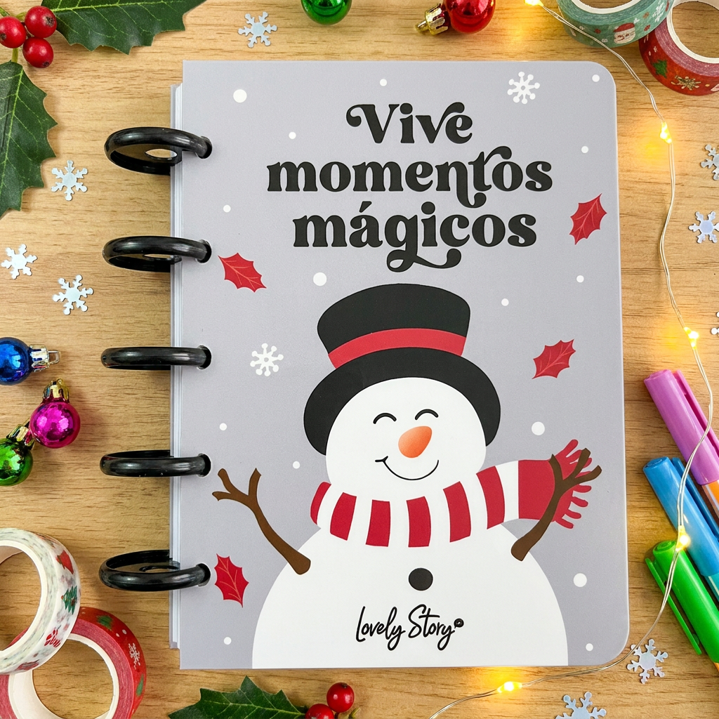 Cuaderno Smartbook con Sistema de Discos A6 – Navidad - Grey