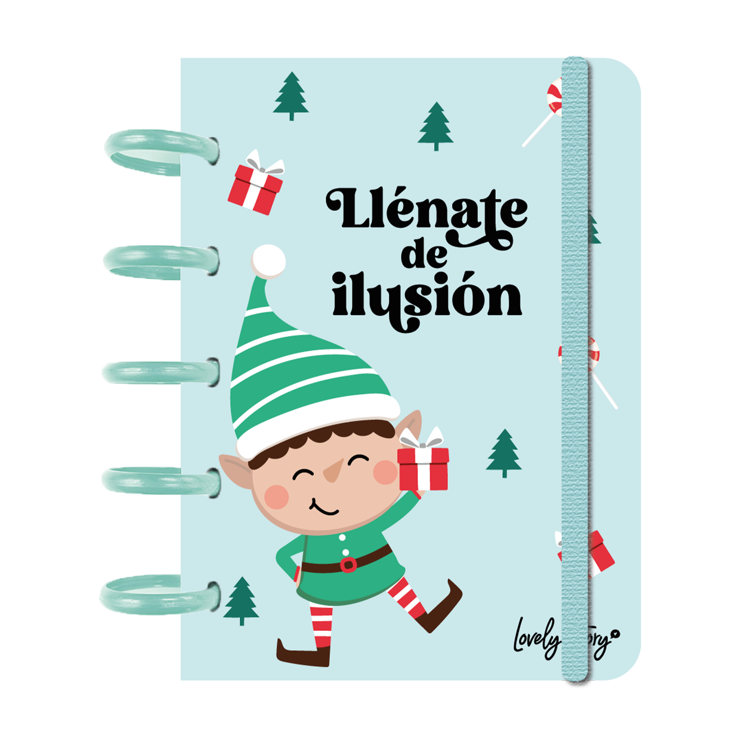 Cuaderno Smartbook con Sistema de Discos A6 – Navidad - Mint