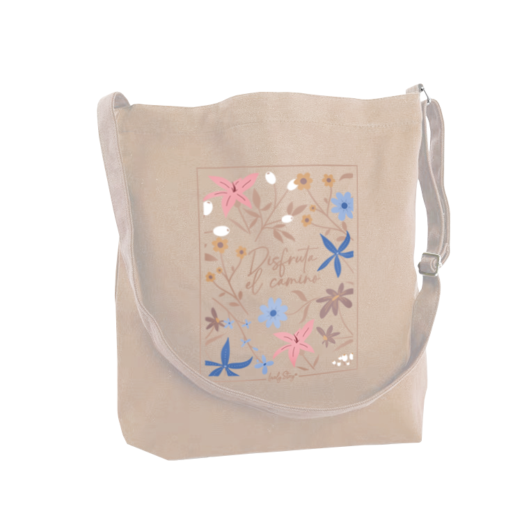 Tote Bag de Algodón - Petal Whisper - Color Sand