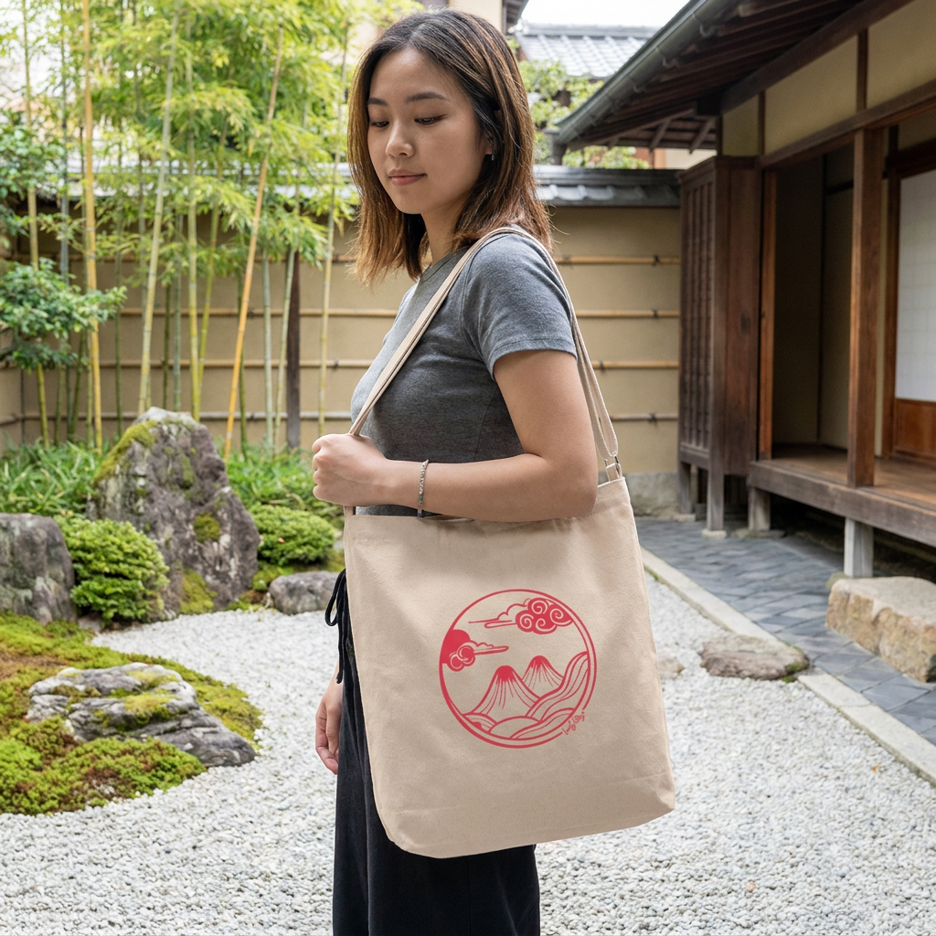 Tote Bag de Algodón - Kyoto - Color Sand