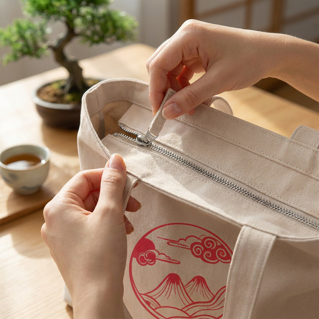 Tote Bag de Algodón - Kyoto - Color Sand