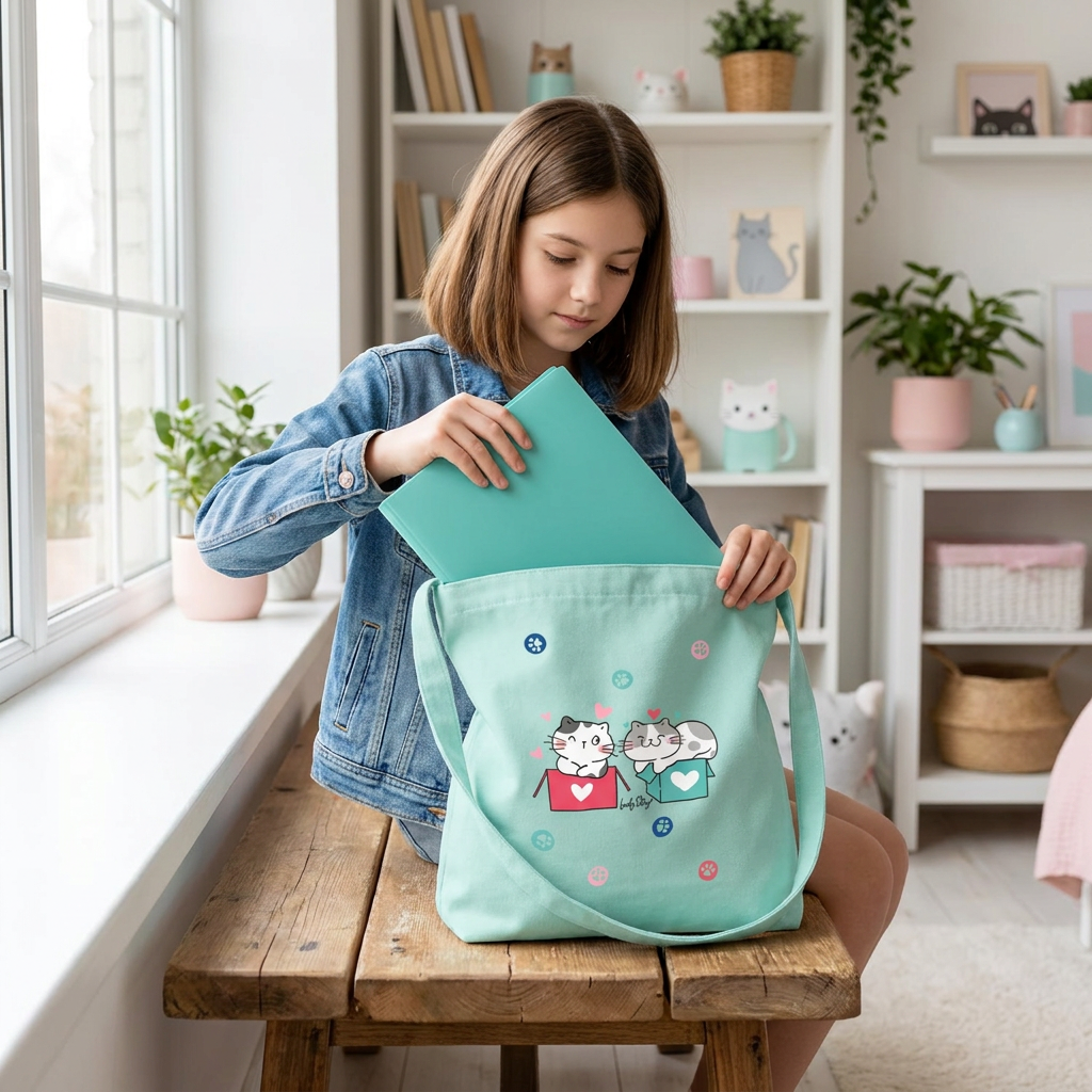 Tote Bag de Algodón - Cat Whiskers
