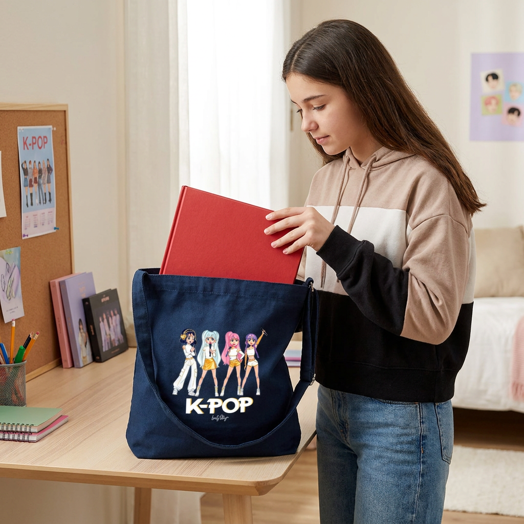 Tote Bag de Algodón – K-Pop | Lovely Story