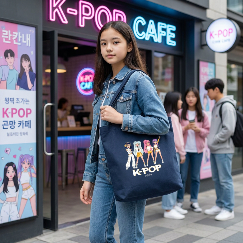 Tote Bag de Algodón – K-Pop | Lovely Story
