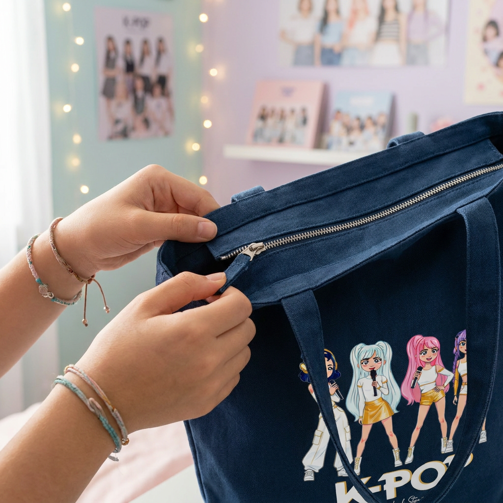 Tote Bag de Algodón – K-Pop | Lovely Story