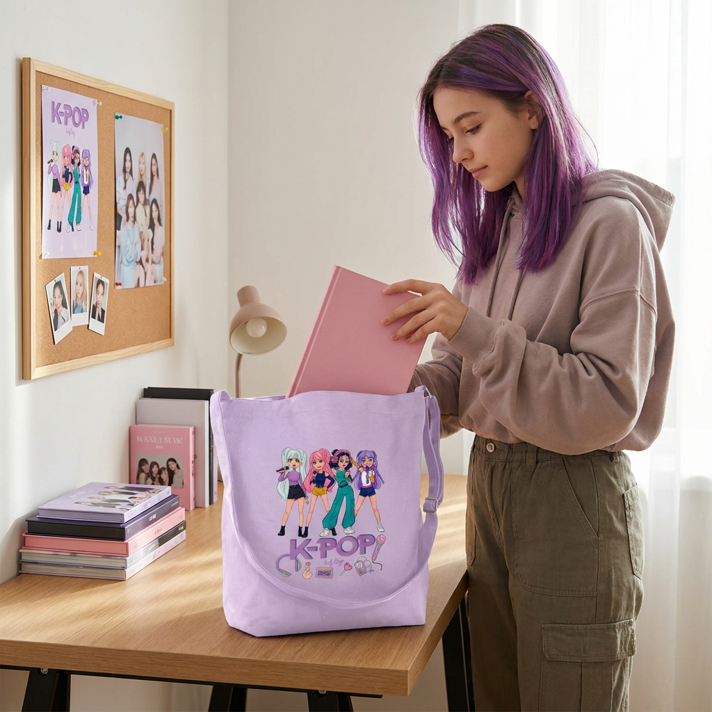 Tote Bag de Algodón – K-Pop | Lovely Story