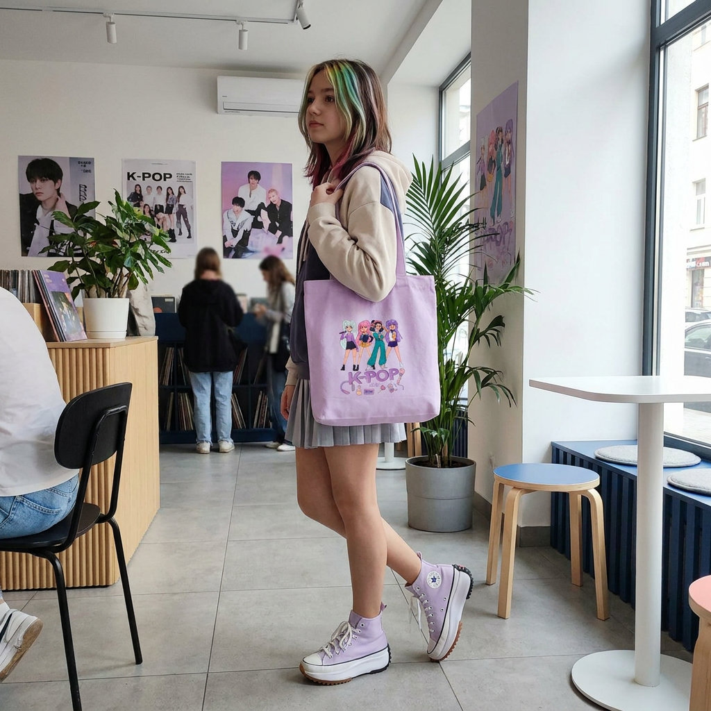 Tote Bag de Algodón – K-Pop | Lovely Story