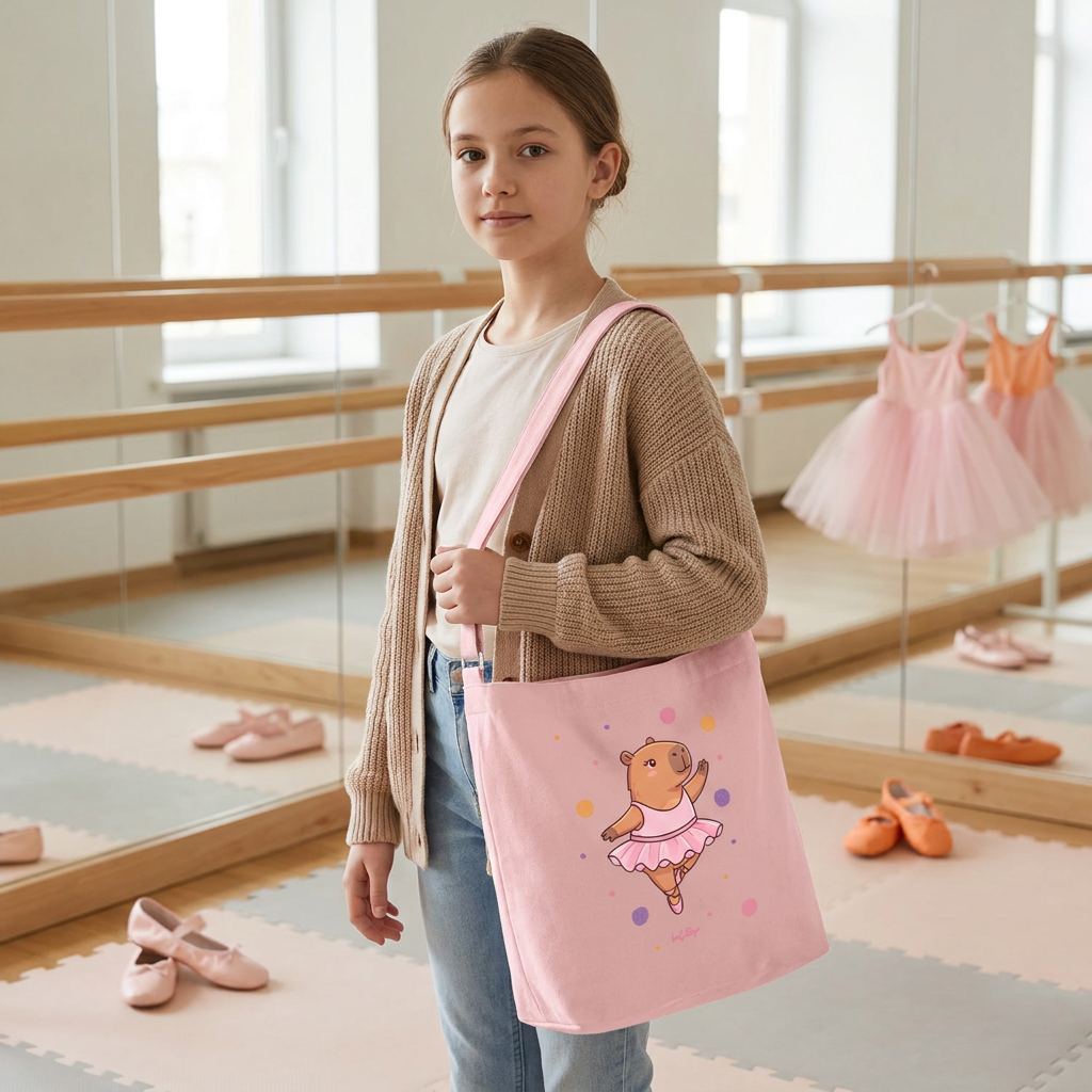Tote bag de algodón - Capi Ballet - Pink