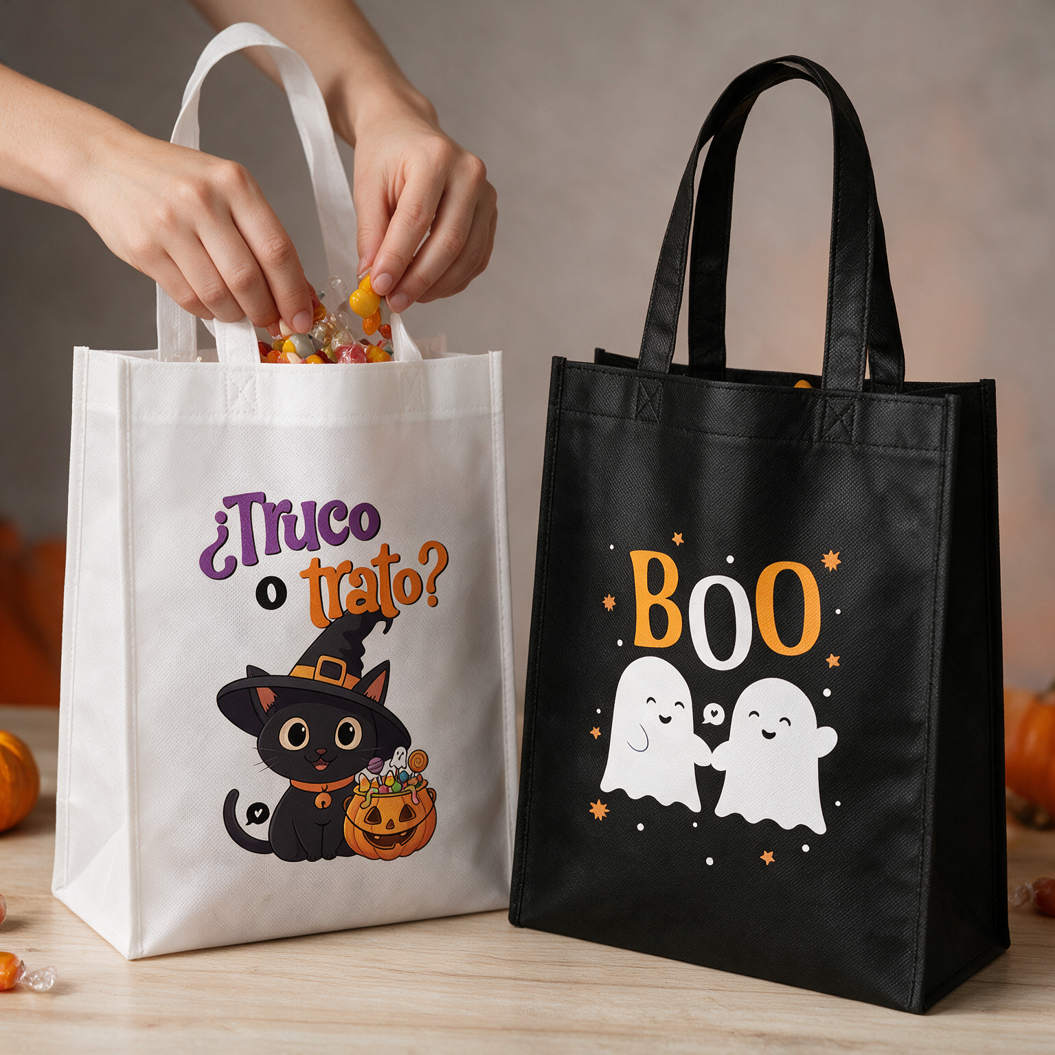 Pack 2 Bolsas para Dulces de Halloween | Lovely Story