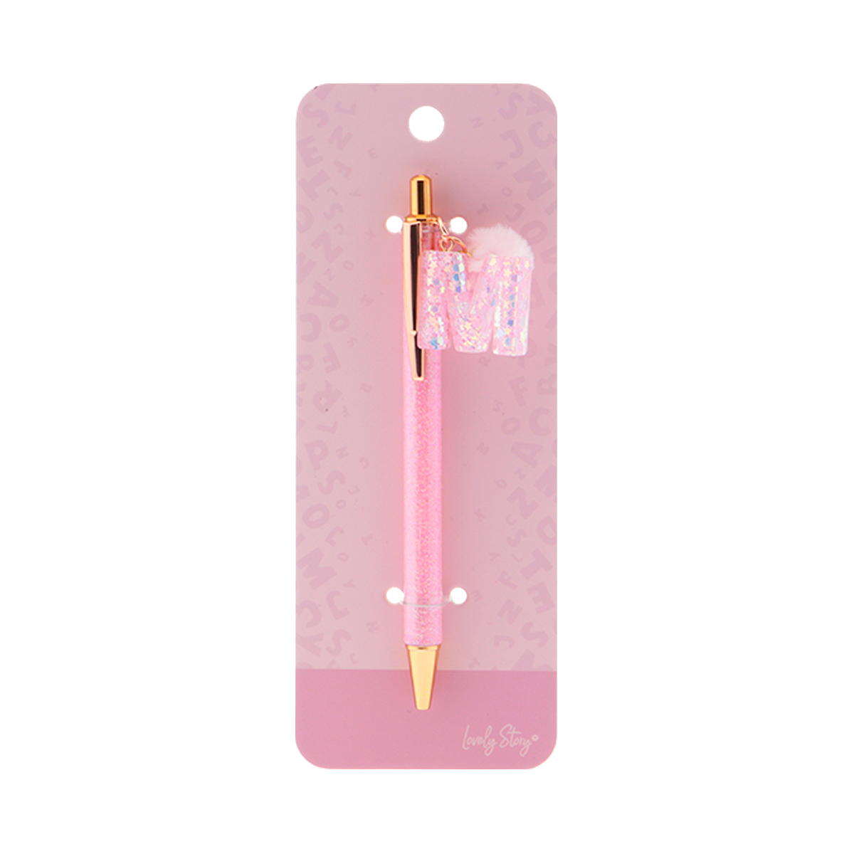 Bolígrafo con inicial - Pink