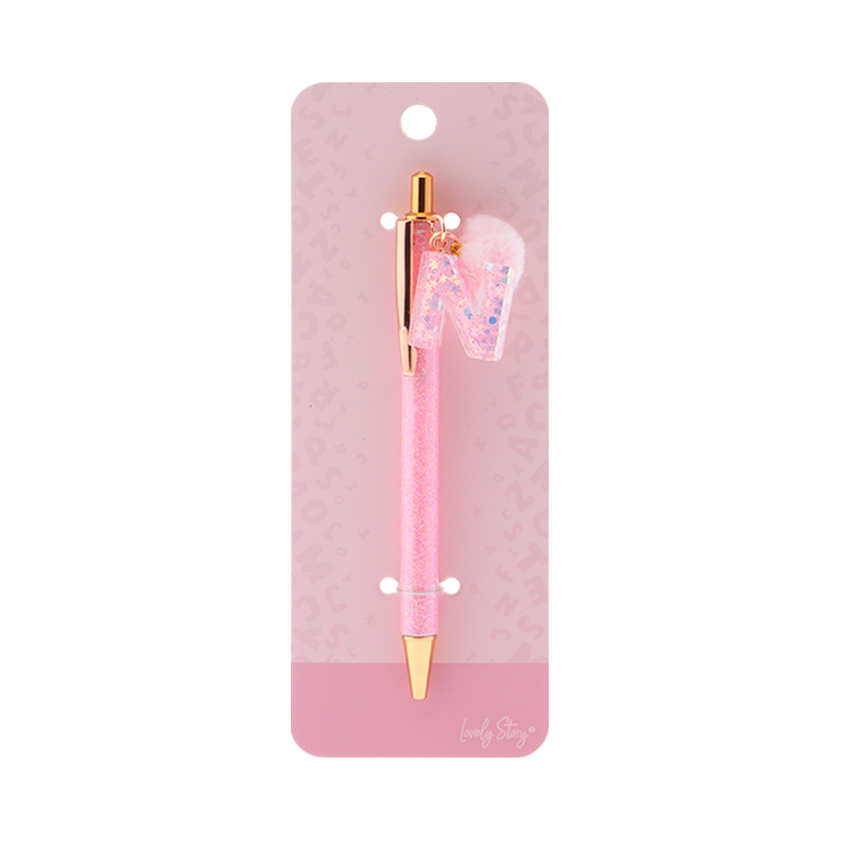 Bolígrafo con inicial - Pink