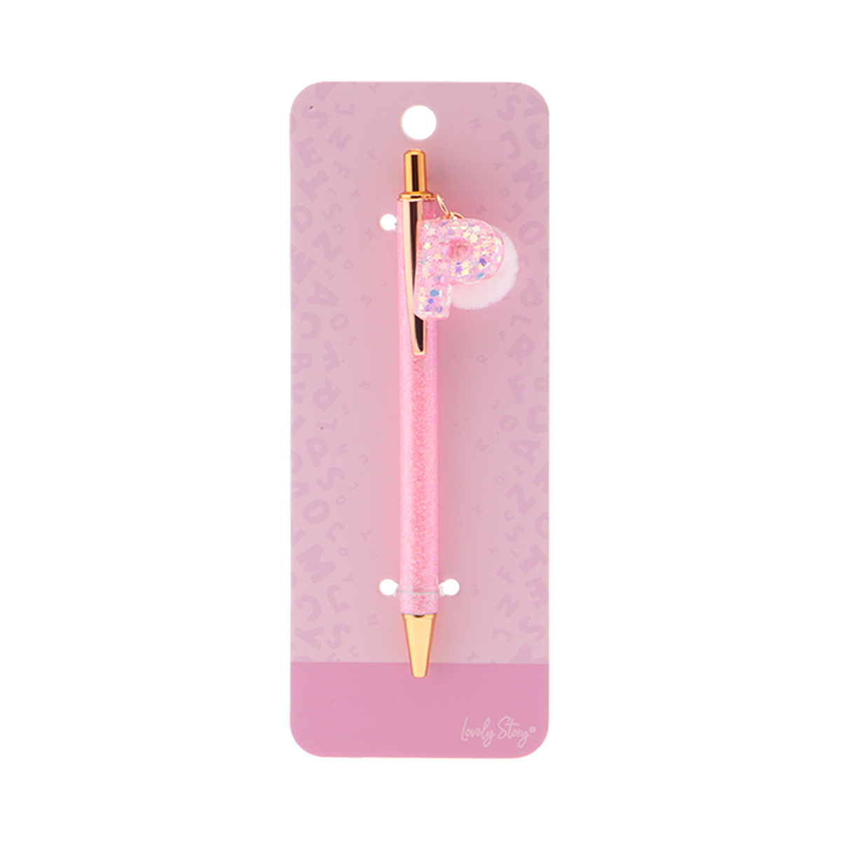 Bolígrafo con inicial - Pink