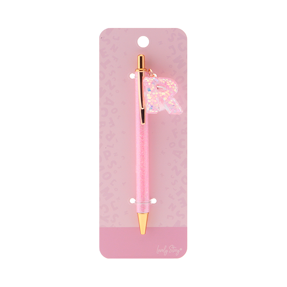 Bolígrafo con inicial - Pink