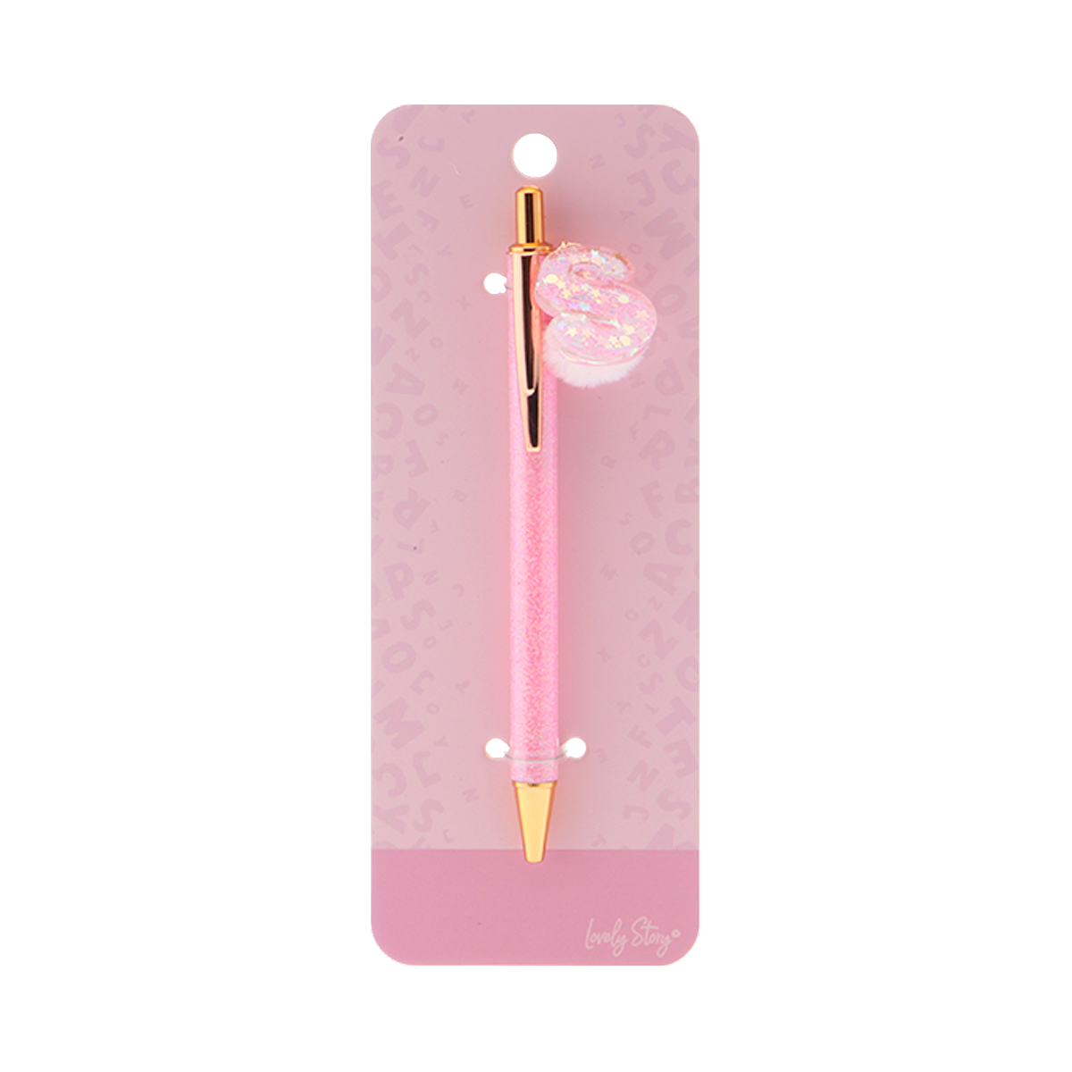 Bolígrafo con inicial - Pink