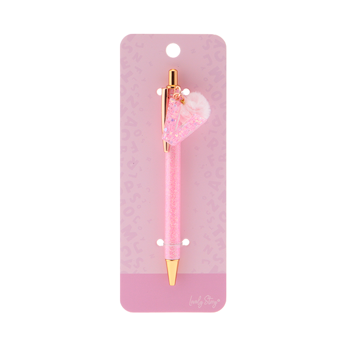 Bolígrafo con inicial - Pink
