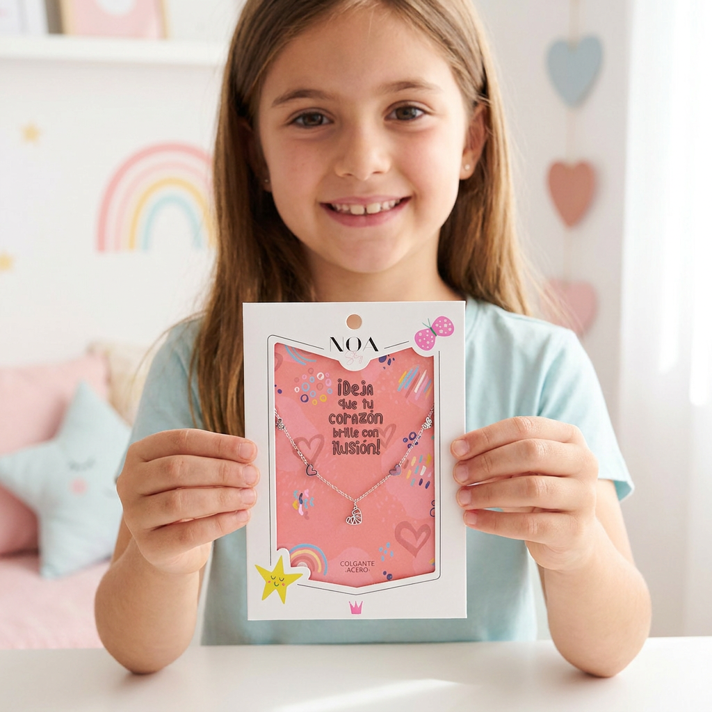 Colgante corazón de acero plateado - ¡Deja que tu corazón brille con ilusión! - Silver