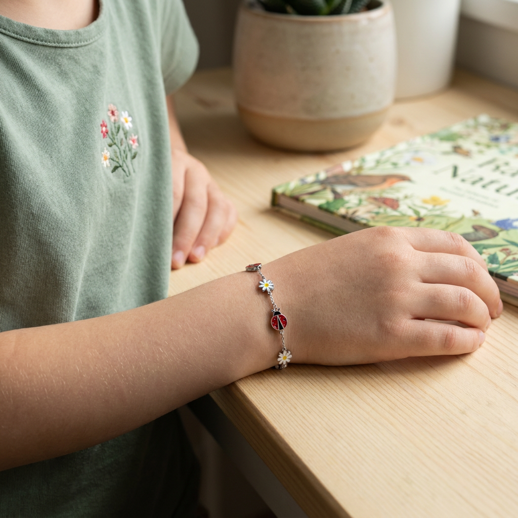 Pulsera corazón de acero plateado - ¡Que tu imaginación vuele lejos! - Silver
