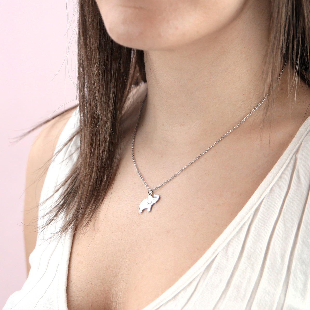 Colgante de acero plateado Lucky - Noa Story