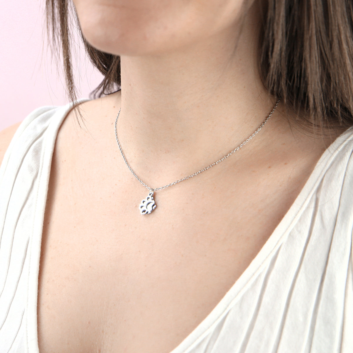 Colgante de acero plateado Lucky - Noa Story