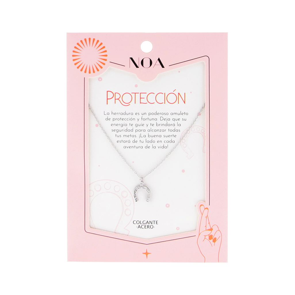 Colgante de acero plateado Lucky - Noa Story