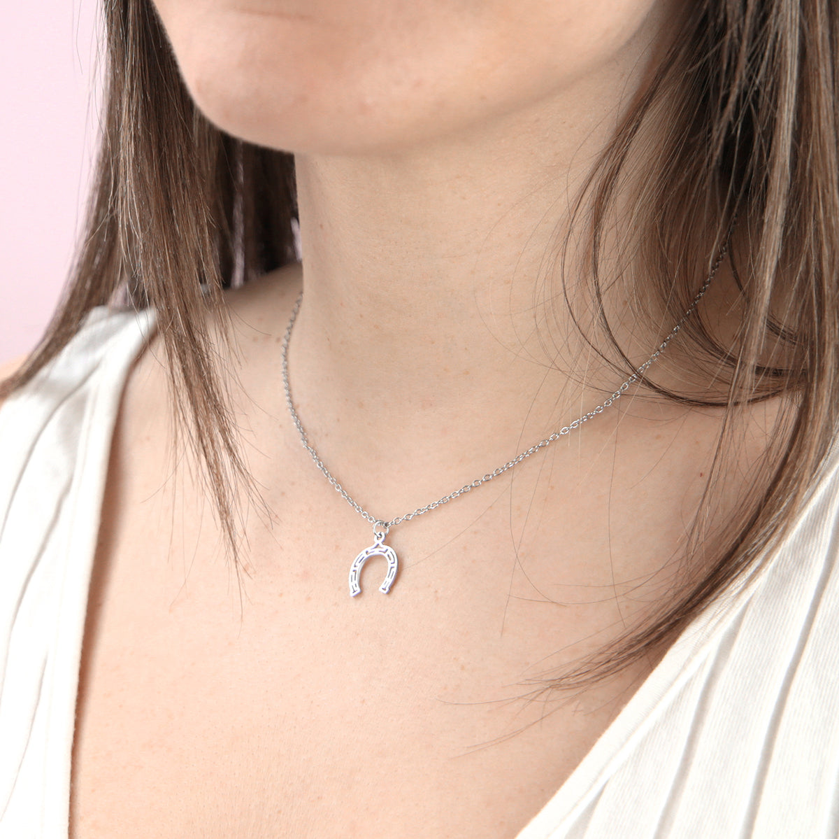Colgante de acero plateado Lucky - Noa Story