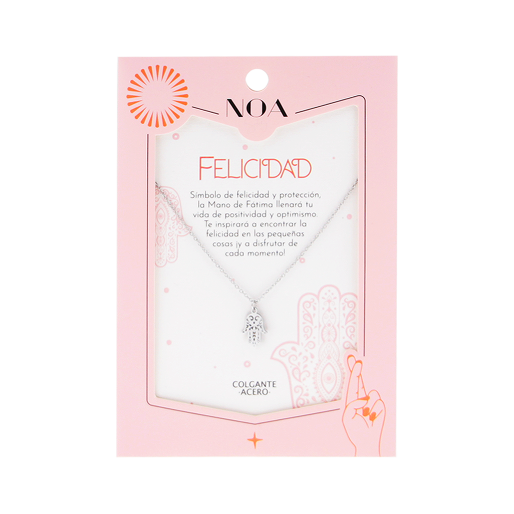Colgante de acero plateado Lucky - Noa Story