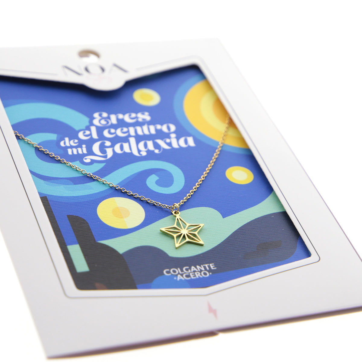 Colgante de acero dorado - Eres el centro de mi Galaxia
