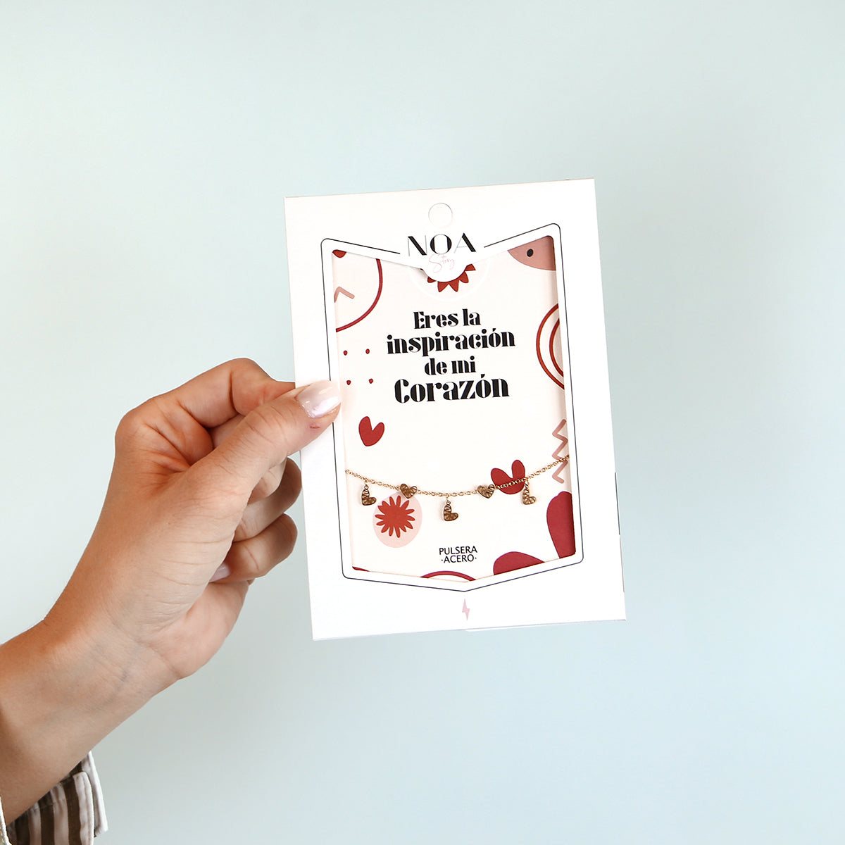 Pulsera de acero dorado - Eres la inspiración de mi corazón