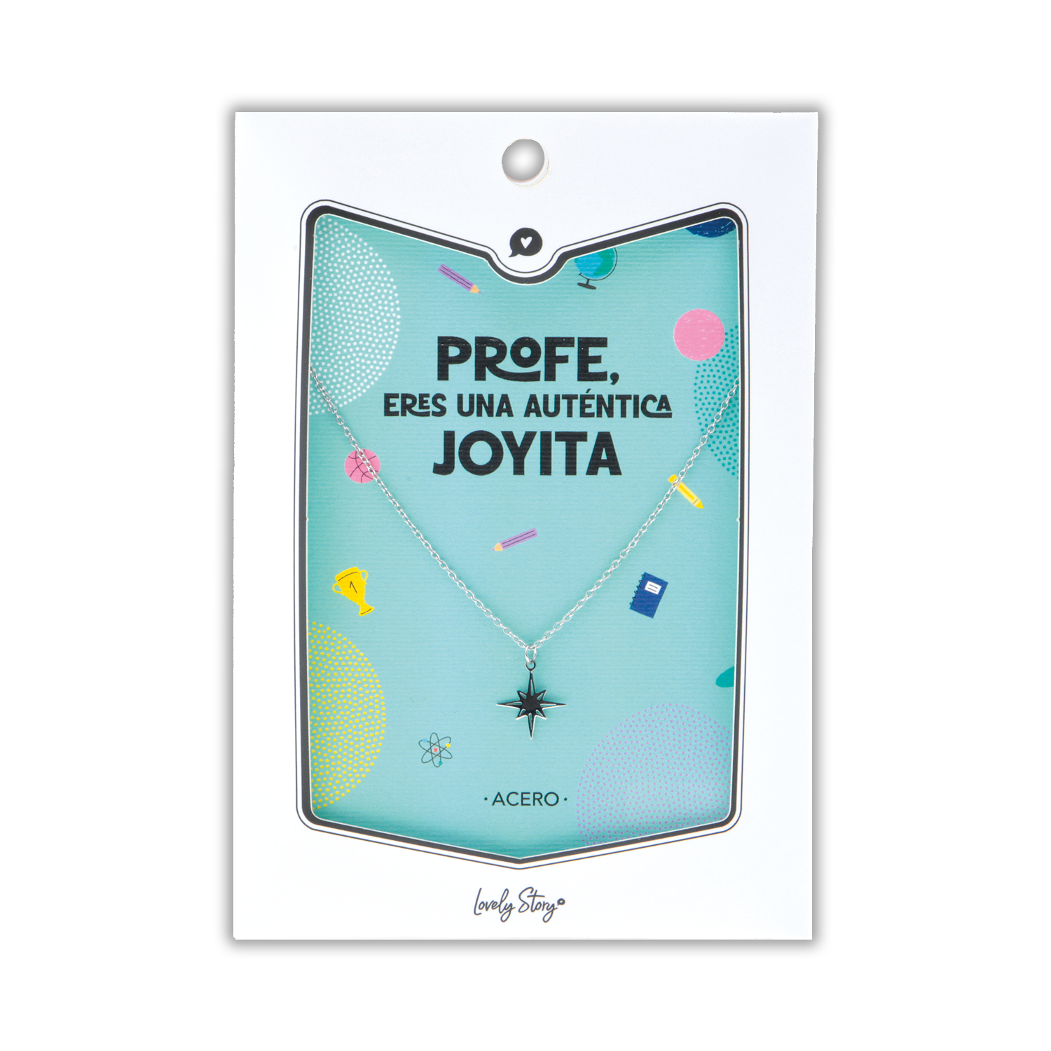 Colgante Acero – Profe | Lovely Story