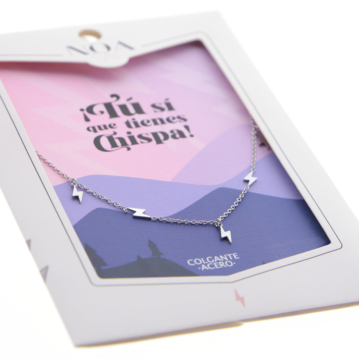 Colgante de acero plateado - ¡Tú sí que tienes chispa!