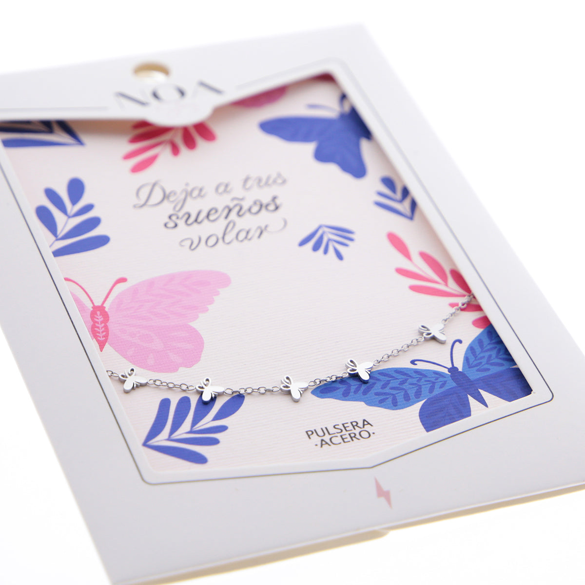 Pulsera de acero plateado - Deja a tus sueños volar