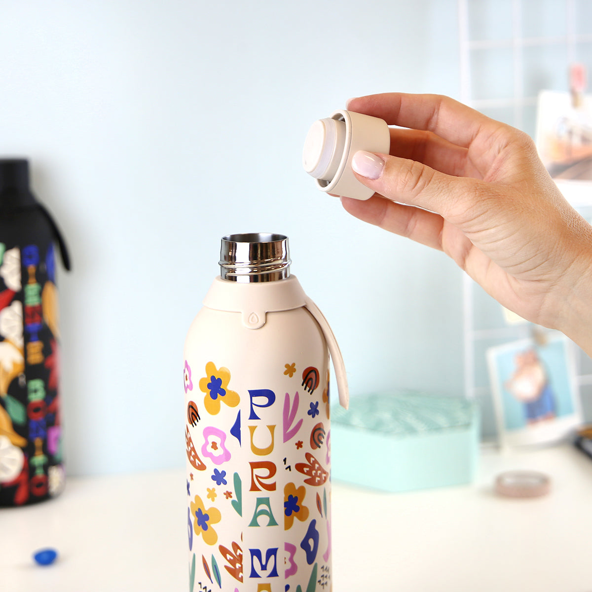 Botella acero inoxidable - Happy Bloom