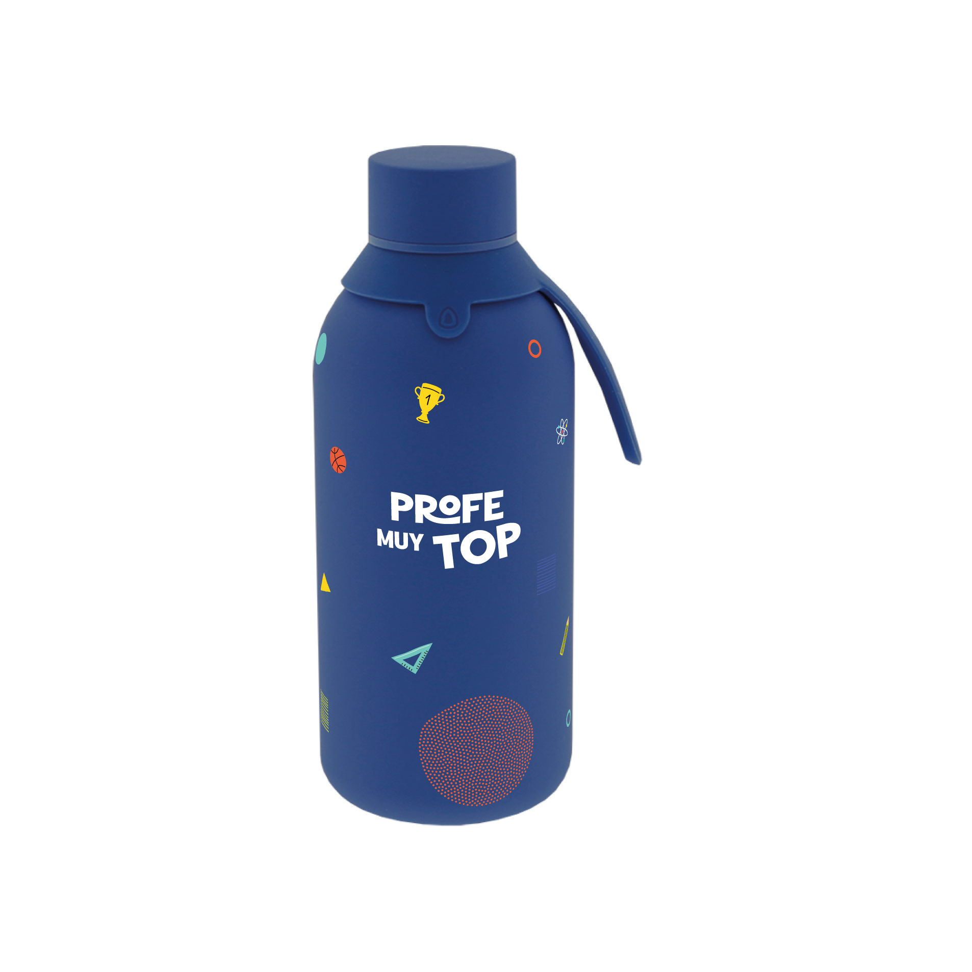 Botella Térmica de Acero Inoxidable con Interior Cerámico y Doble Tapón – Profe | Lovely Story