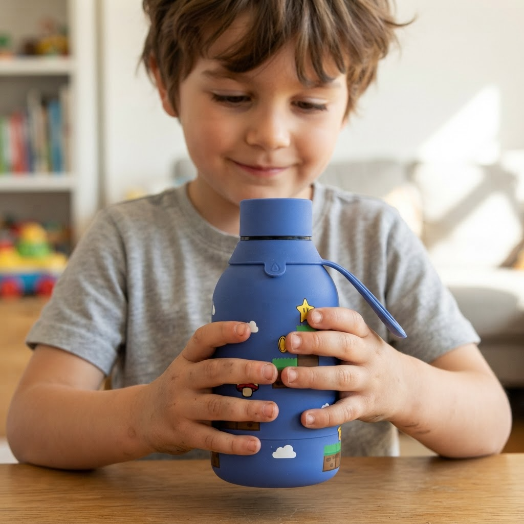 Botella Térmica de Acero Inoxidable – Level Boss | Aurea Kids