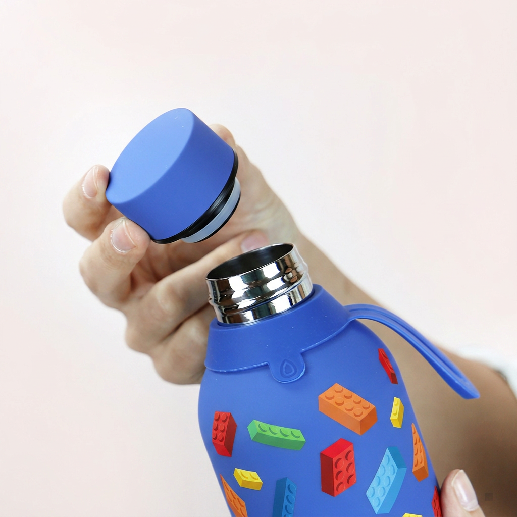 Botella Térmica de Acero Inoxidable – Block Build | Aurea Kids