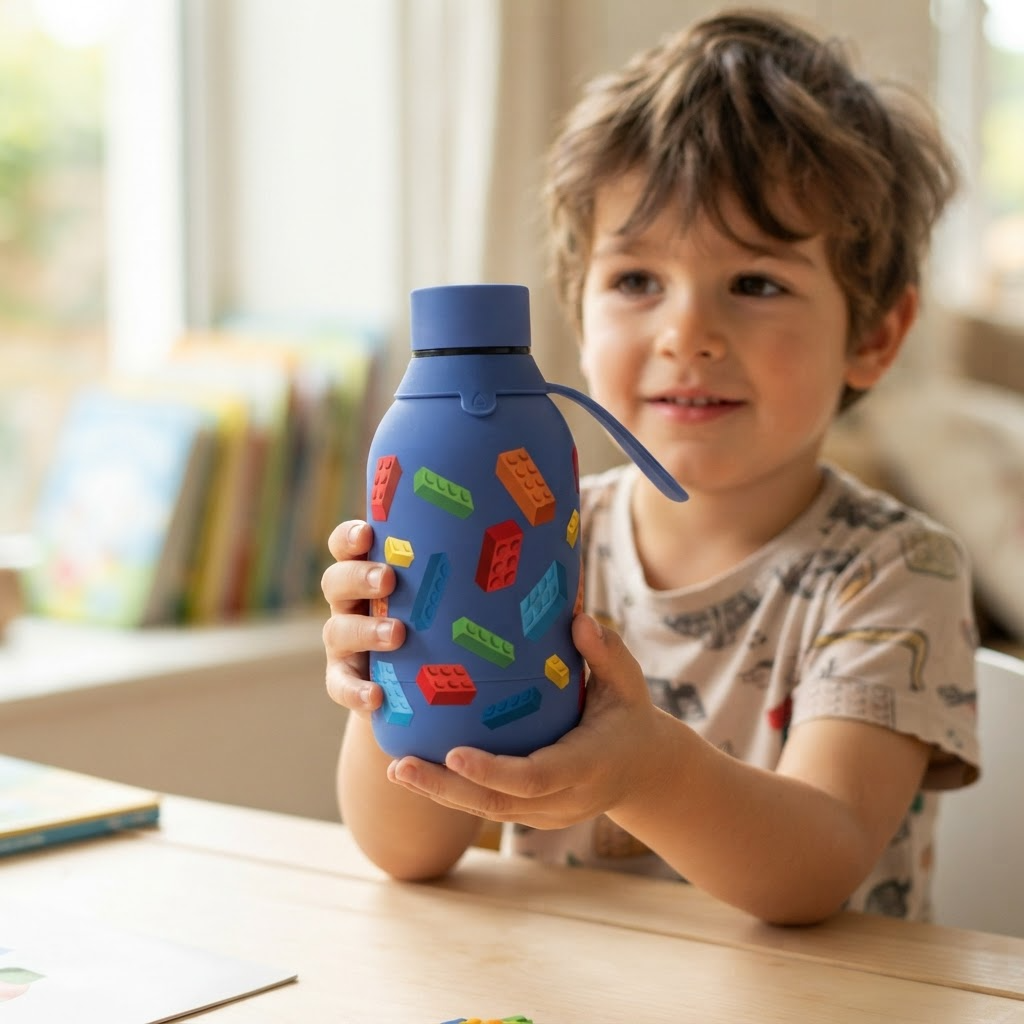 Botella Térmica de Acero Inoxidable – Block Build | Aurea Kids