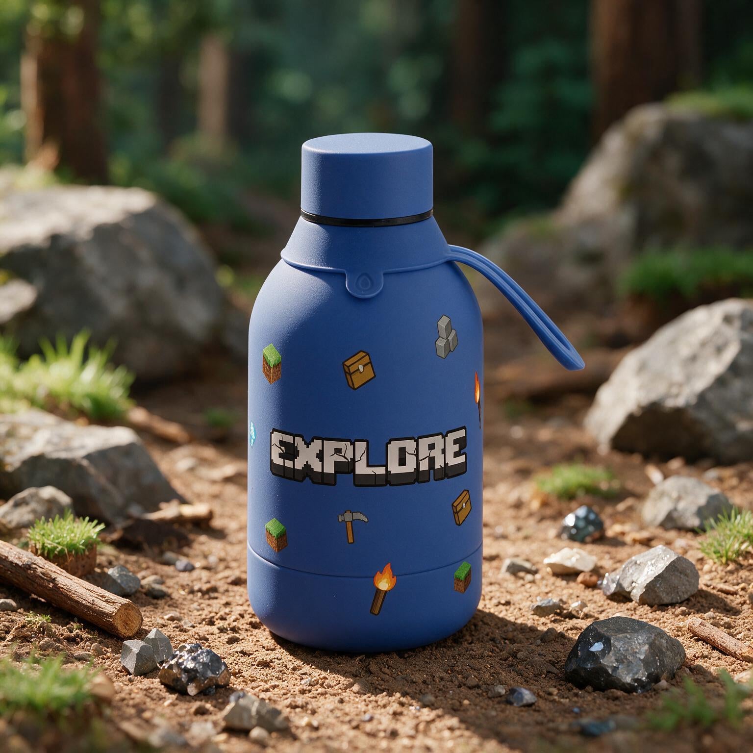 Botella Térmica de Acero Inoxidable – Pixel Craft | Aurea Kids
