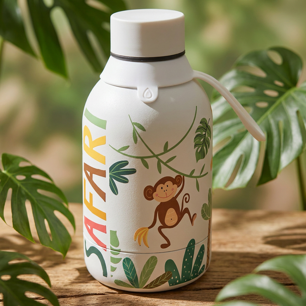 Botella Térmica de Acero Inoxidable – Safari | Aurea Kids