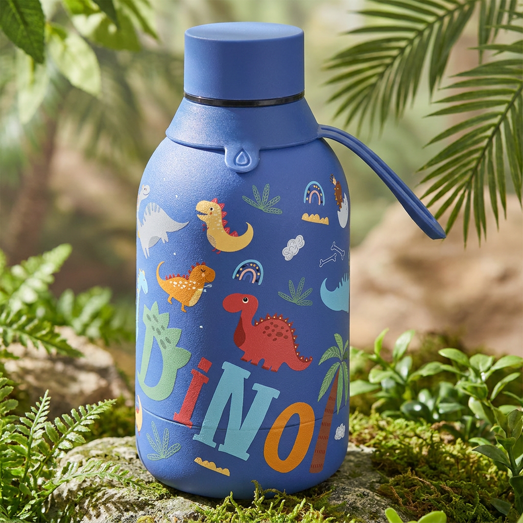 Botella Térmica de Acero Inoxidable – Dino Land | Aurea Kids