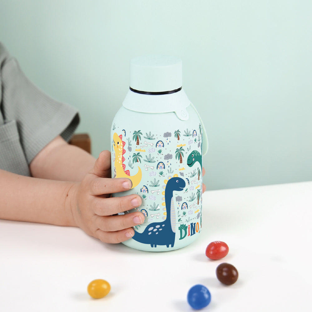 Botella Térmica de Acero Inoxidable – Dino Land | Aurea Kids