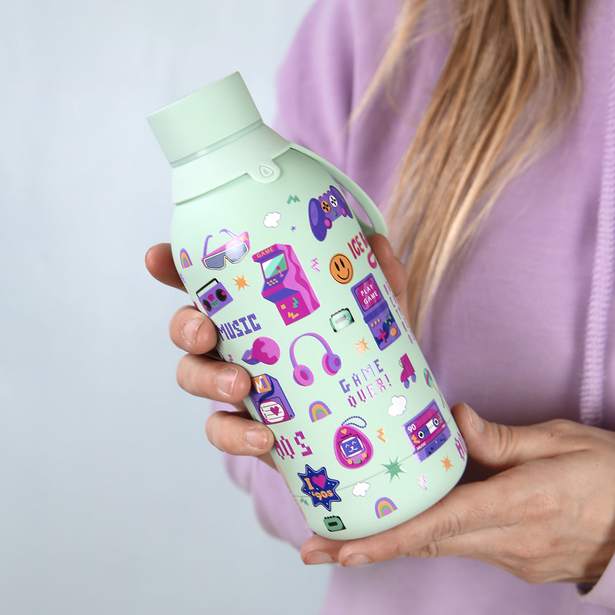 Botella de acero inoxidable - Gamers 90's Life