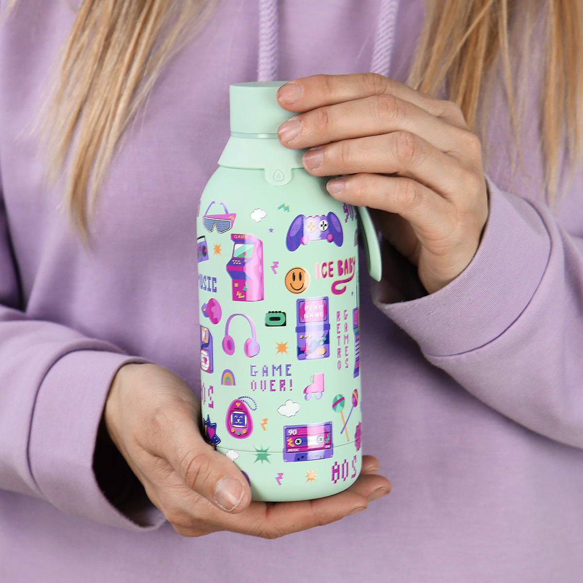 Botella de acero inoxidable - Gamers 90's Life