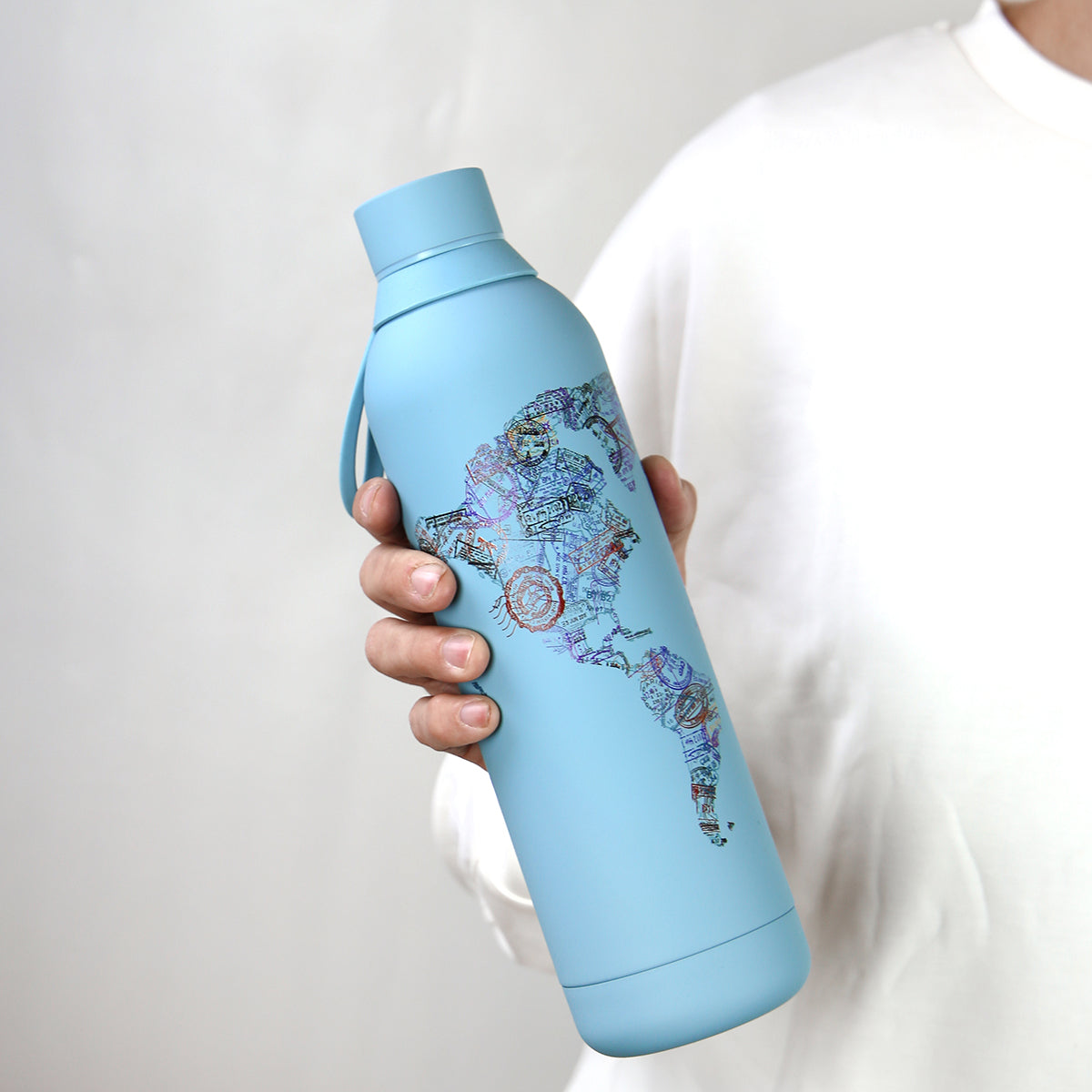 Botella de acero inoxidable - Stamp Map