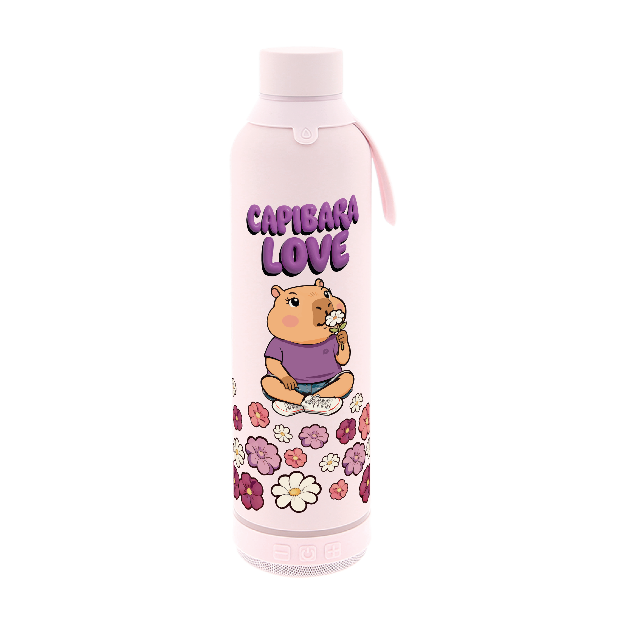 Botella Térmica de Acero Inoxidable con Altavoz – Capibara Time | Lovely Story