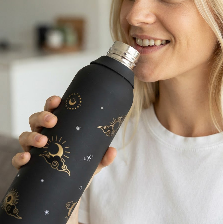 Botella 600 ml con altavoz - Draconis - Black