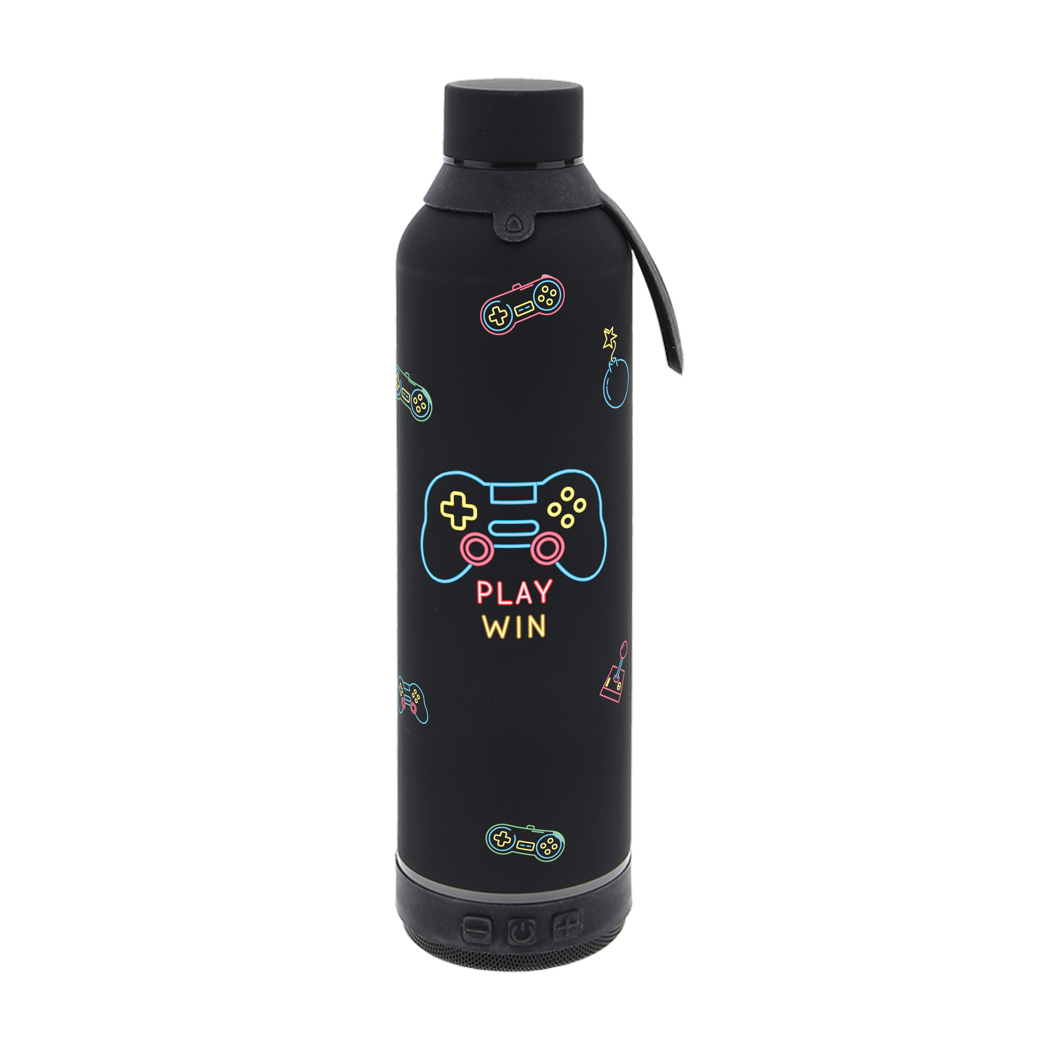 Botella Térmica de Acero Inoxidable con Altavoz – Neon Score