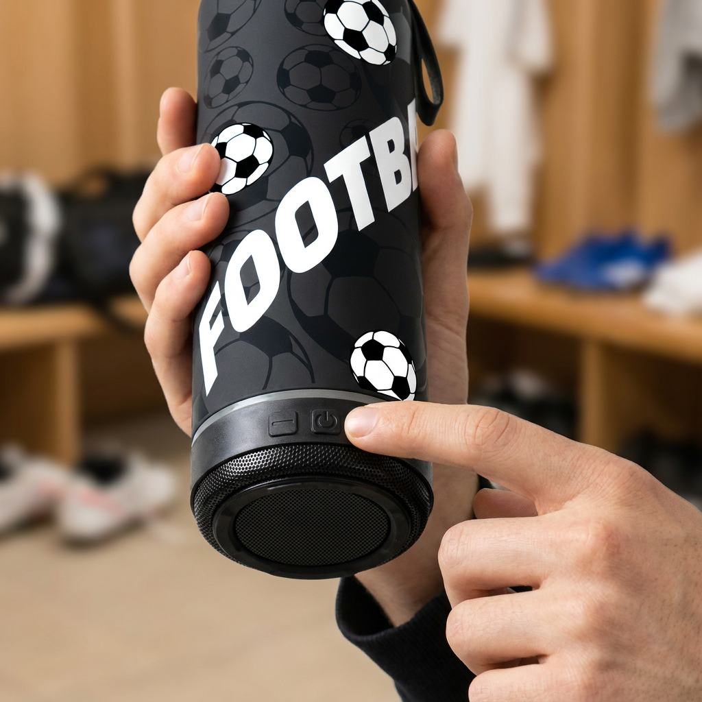 Botella Térmica de Acero Inoxidable con Altavoz – Football Match