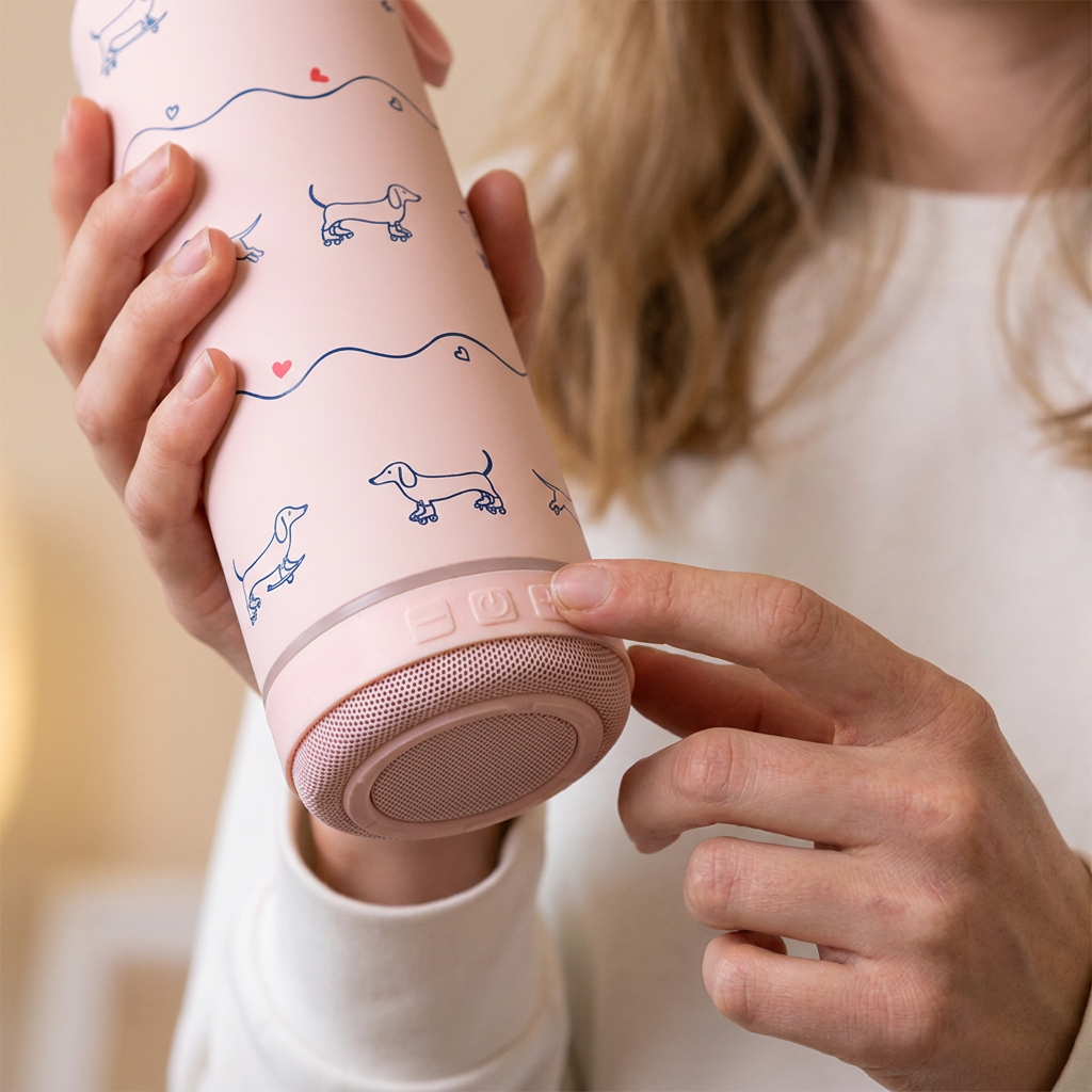 Botella Térmica de Acero Inoxidable con Altavoz – Velvet Paws