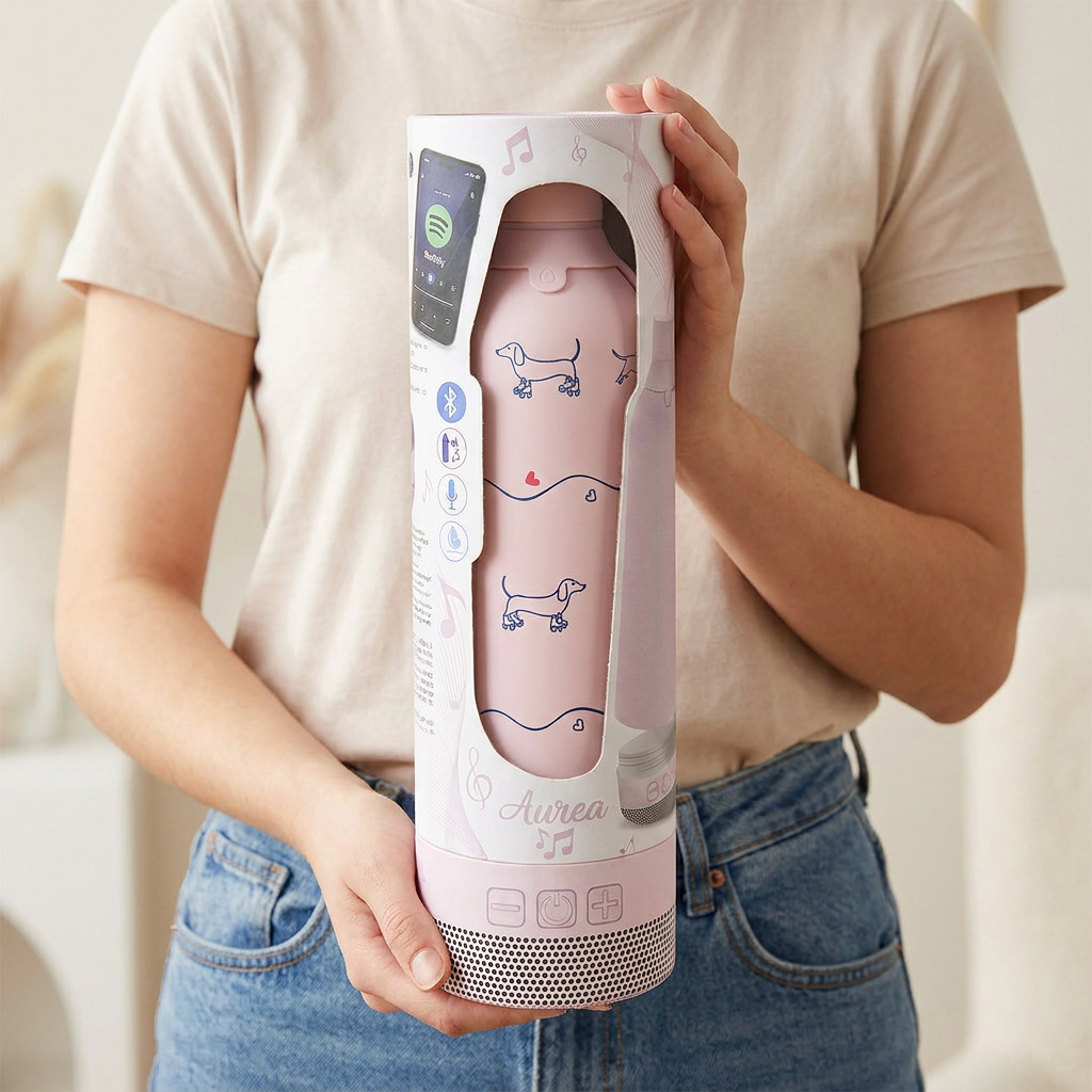 Botella Térmica de Acero Inoxidable con Altavoz – Velvet Paws