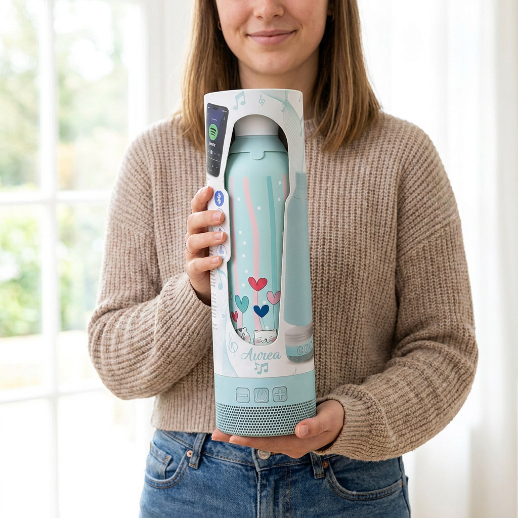 Botella Térmica de Acero Inoxidable con Altavoz – Cat Whiskers
